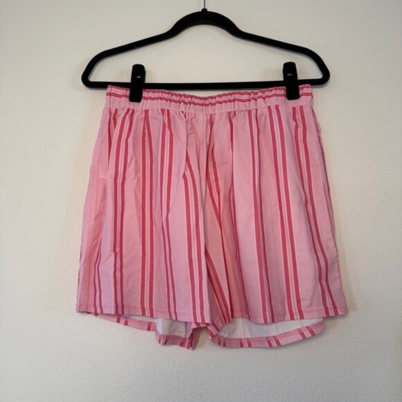 Pink Striped Sleeveless 2 Piece Shorts Set - Picture 5 of 5